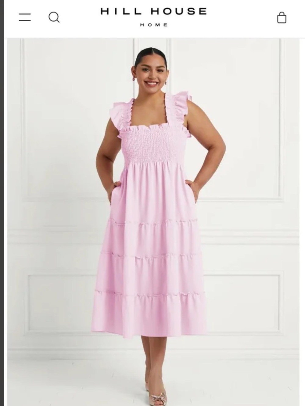 Hill House The Anjuli Nap Dress Ballerina Pink